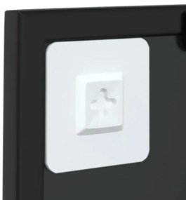 Espelho de parede 40x40 cm metal preto