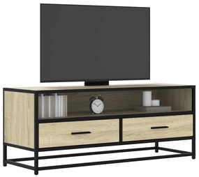 Móvel p/ TV 100x34,5x40 cm deriv. madeira/metal carvalho sonoma