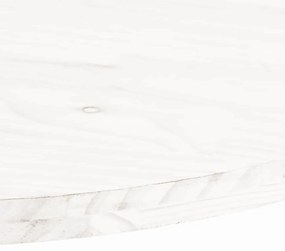 Tampo de mesa oval 110x55x2,5 cm pinho maciço branco