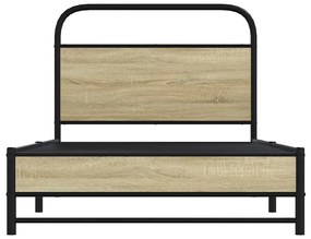 Estrutura cama s/ colchão derivados de madeira carvalho sonoma