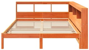 Cama com estante sem colchão 140x190 cm pinho maciço