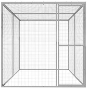 Jaula para gatos 3x1,5x1,5 m aço galvanizado