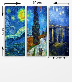 Quadro Decorativo MDF0074 – Multicolor – 20 x 50 cm (3 Peças)