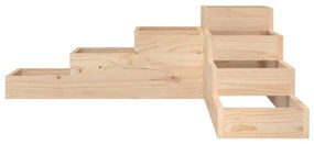 Floreira de jardim com 4 níveis 106x104,5x36 cm pinho maciço
