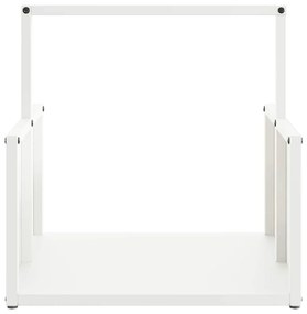 Suporte para lenha 40x40x40 cm aço laminado a frio branco