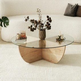 Mesa de Café Lily - Carvalho Safira - 90x30x90 cm