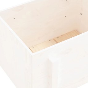Vaso/floreira de jardim 62x50x57 cm pinho maciço branco