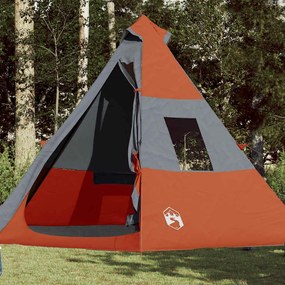 vidaXL Tenda de campismo tipi para 7 pessoas impermeável laranja