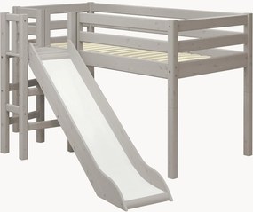 Cama alta para crianças em madeira de pinho com escorrega Classic