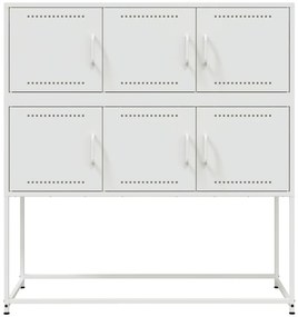 Aparador 100,5x39x107 cm aço branco