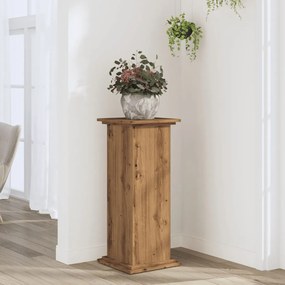 vidaXL Suporte plantas 33x33x80 cm deriv. madeira carvalho artisiano