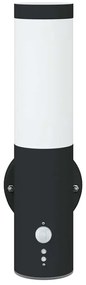 Luz de parede com sensor 2 pcs Preto Aço Inoxidável IP44