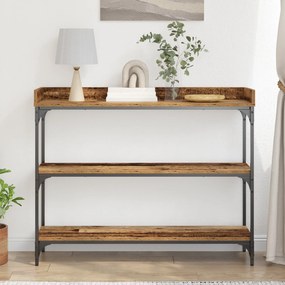 Mesa de Console vidaXL Madeira Velha 100x30x80 cm Madeira Ingenheirada
