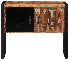 Armário consola multicor 90x35x75 cm madeira maciça recuperada