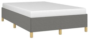 Estrutura de cama sem colchão 120x200 cm tecido cinzento-escuro