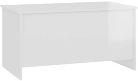 Mesa decentro102x55,5x52,5cm madeira processada branco brilhante