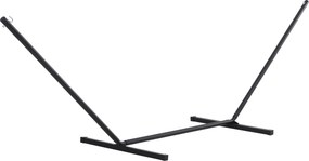 Outsunny Suporte para Cama de Rede de Metal de Jardim Estrutura para Cama de Rede de Exterior Carga 120 kg 360x92x112 cm Preto | Aosom Portugal