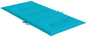 Almofadões p/ cadeira de encosto baixo 4 pcs tecido turquesa