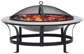 Braseira de exterior com grelha aço inoxidável 76 cm