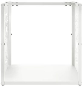 Suporte para lenha 40x40x40 cm aço laminado a frio branco