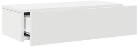 Prateleira parede c/ gavetas 60x26,5x15cm deriv. madeira branco