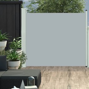 vidaXL Toldo lateral retrátil para pátio 100x300 cm cinzento