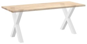 Pés para mesa de jantar em formato de X, 2 peças, branco, 70x(72-73) c