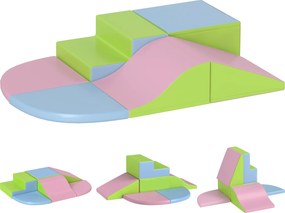Conjunto de 6 Blocos de Espuma para Crianças de 12-36 Meses Brinquedo Educativo de Construção 150x100x24 cm Multicor