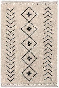 Tapete infantil lavável artesanal de pelo curto em algodão Bereber Rhombs