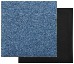 Ladrilhos carpete para pisos 20 pcs 5 m² 50x50 cm azul