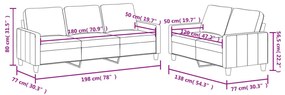 2 pcs conjunto sofás c/ almofadões couro artificial cor creme
