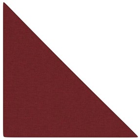 Painel de parede 12 pcs 30x30 cm tecido 0,54 m² vermelho tinto