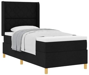 Cama box com colchão preto 90 x 190 cm