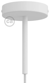 Kit de rosácea de teto cilíndrica em metal com braçadeira de cabo de 15 cm