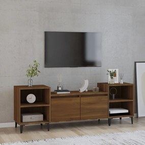 Móvel de TV 160x35x55 cm derivados de madeira carvalho castanho
