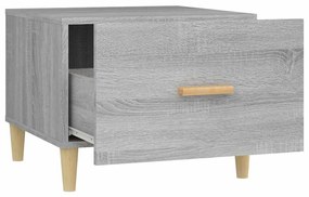 Mesas de centro 2 pcs 50x50x40 cm madeira proc. sonoma cinza