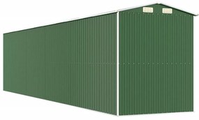 Abrigo de jardim 192x855x223 cm aço galvanizado verde