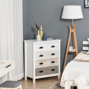 Cómoda com 5 Gavetas Cómoda para Dormitório Moderna com Desenho Anti-T