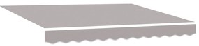 Toldo Retrátil Manual vidaXL Cinza Claro 350x250 cm