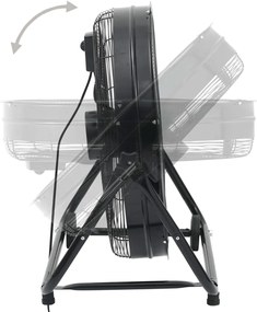 Ventoinha de tambor industrial 60 cm 172,5 W preto