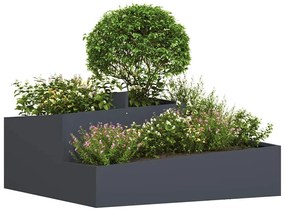 Vasos e Plantadeiras Antracite Plástico Grande
