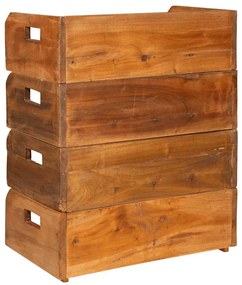 Garrafeiras para 16 garrafas 4 pcs madeira de mogno maciça