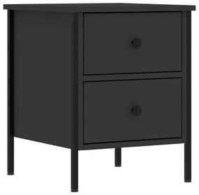 Mesas de cabeceira 2pcs 40x42x50 cm derivados de madeira preto