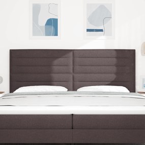 Cabeceira Design Linhas Castanha Escura 200 cm Tecido