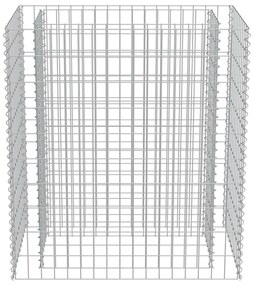 Canteiro elevado/cesto gabião 90x50x100 cm aço galvanizado