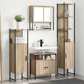 vidaXL Conjunto de Móveis para Banheiro 4 pcs Carvalho sonoma