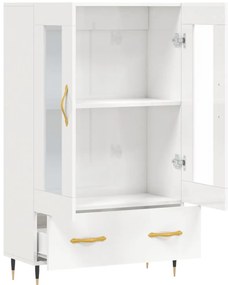 Aparador alto 69,5x31x115 cm derivados madeira branco brilhante