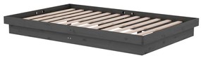Estrutura cama pequena casal 120x190 cm pinho maciço cinza