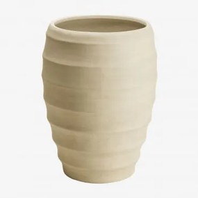 Vaso De Flores Exterior Em Cimento Gabe Ø45 Cm - ↑70 Cm & Off-white - Sklum