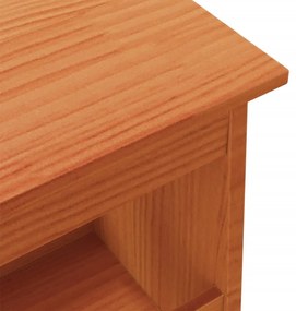 Banco de corredor 100x28x45 cm pinho maciço castanho cera